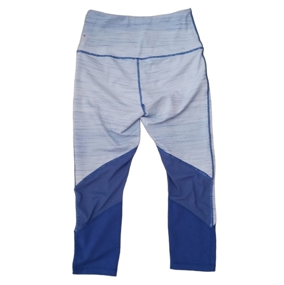 Zella Blue and White Striped Leggings - Picture 2 of 3